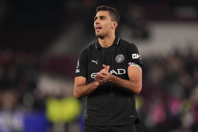 Rodri of Manchester City at full time during the Premier League match West Ham United vs Manchester City at London Stadium, London, United Kingdom on 14 March 2026

(Photo by Harvey Murphy/News Images)