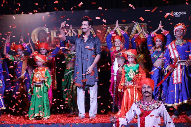 Bollywood actor Vicky Kaushal promoted his upcoming film Chhaava. Vicky played Maratha king Chatrapati Sambhaji Maharaj in the film, which is directed by Laxman Utekar and is slated for a February 14 release in Kolkata on February 7, 2025. Pictures by Debajyoti Chakraborty.(Photo: Debajyoti Chakraborty/News Images)
