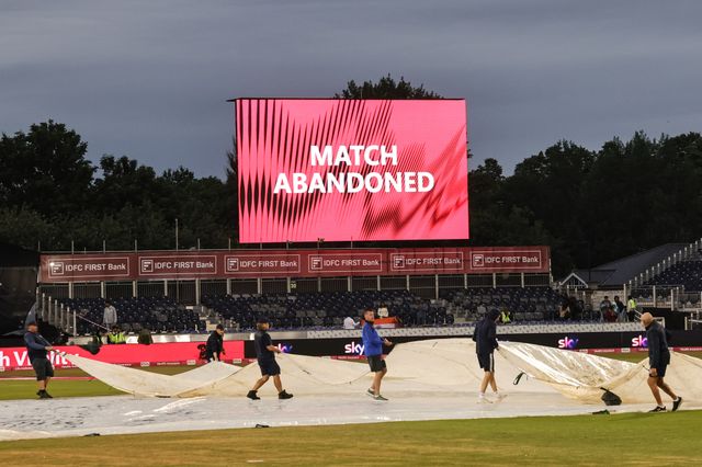 The match is abandoned due to rain during the First Vitality T20 International match England vs India at Banks Homes Riverside Stadium, Chester-le-street, United Kingdom on 01 July 2026

(Photo by Mark Cosgrove/News Images)