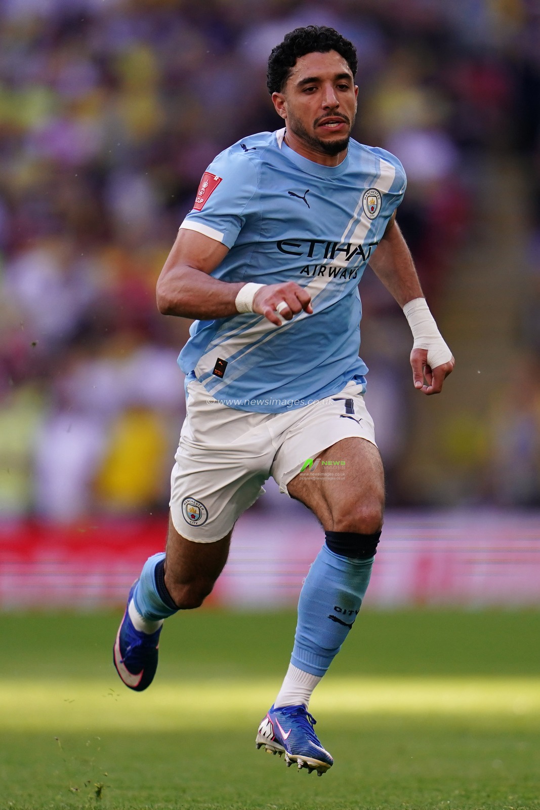 Omar Marmoush of Manchester City during the Emirates FA Cup Semi-Final match Manchester City vs Southampton at Wembley Stadium, London, United Kingdom on 25 April 2026

(Photo by Harvey Murphy/News Images)