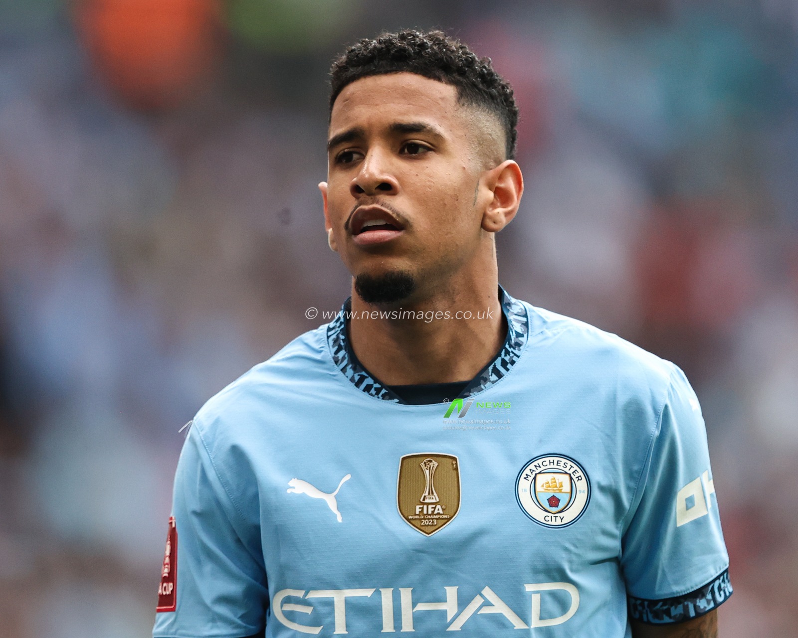 SÃ¡vio of Manchester City during the Emirates FA Cup Semi-Final match Nottingham Forest vs Manchester City at Wembley Stadium, London, United Kingdom, 26th April 2025

(Photo by Alfie Cosgrove/News Images)