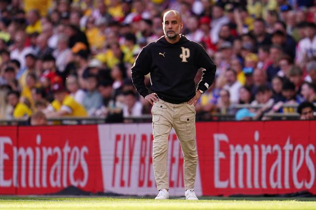 Josep Guardiola manager of Manchester City during the Emirates FA Cup Semi-Final match Manchester City vs Southampton at Wembley Stadium, London, United Kingdom on 25 April 2026

(Photo by Harvey Murphy/News Images)