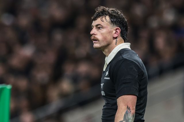 Leroy Carter of New Zealand during the Quilter Nations Series 2025 match England vs New Zealand at Allianz Stadium, Twickenham, United Kingdom, 15th November 2025

(Photo by Mark Cosgrove/News Images)

*** GER AUT SUI OUT ***
