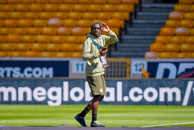 Mateus Mane of Wolverhampton Wanderers inspects the pitch prior to kick off during the Premier League match Wolverhampton Wanderers vs Tottenham Hotspur at Molineux, Wolverhampton, United Kingdom on 25 April 2026

(Photo by Maynard Manyowa/News Images)