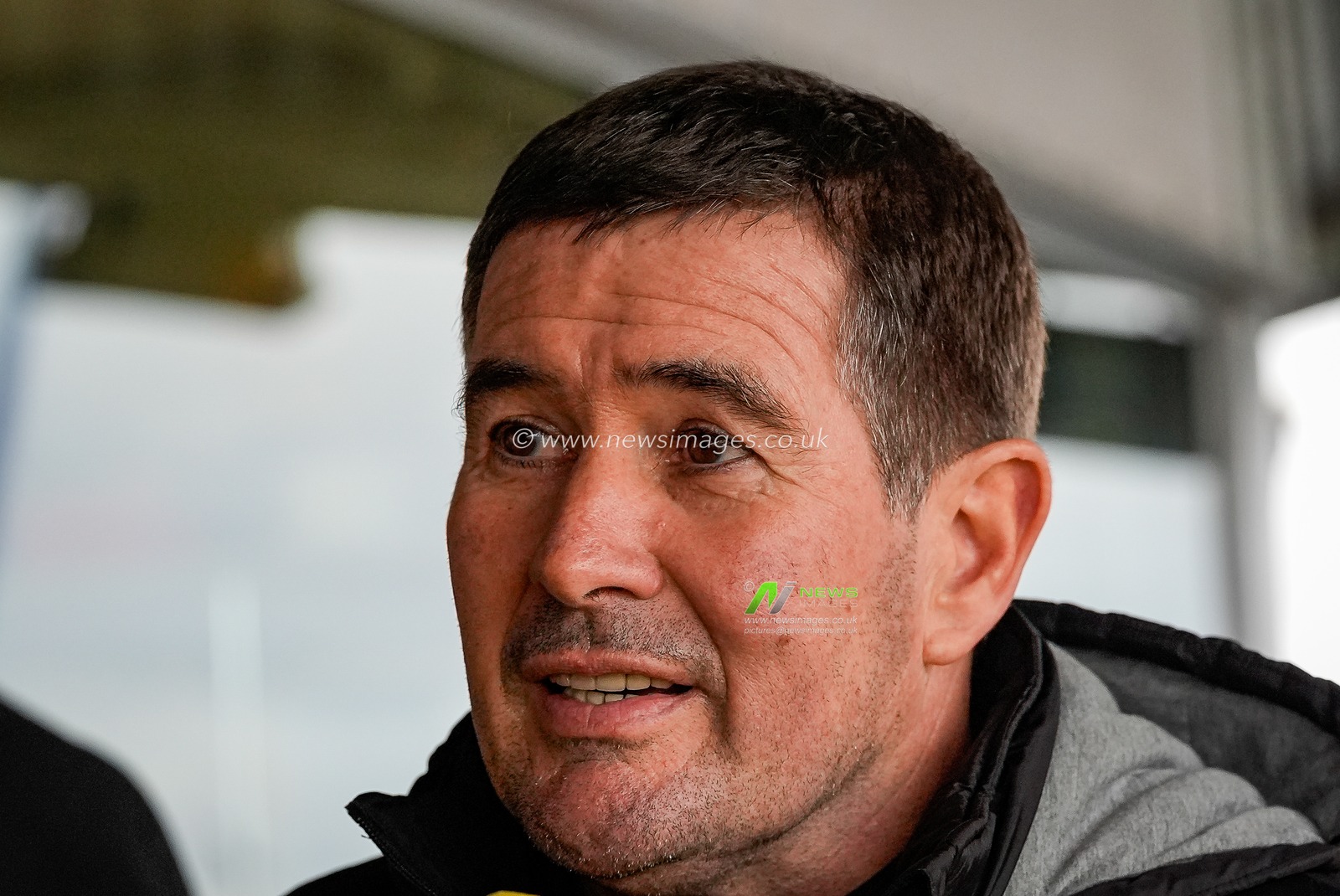 Nigel Clough manager of Mansfield Town in the manager post match interviews during the Emirates FA Cup fifth round match Mansfield Town vs Arsenal at One Call Stadium, Mansfield, United Kingdom on 07 March 2026

(Photo by Maynard Manyowa/News Images)