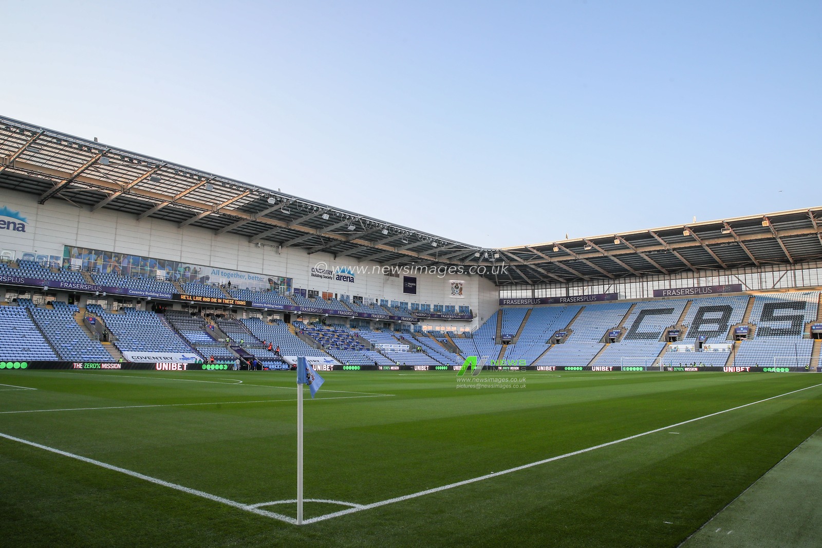 A general view inside of Coventry Building Society Arena, home of Coventry City ahead of the Carabao Cup match Coventry City vs Tottenham Hotspur at Coventry Building Society Arena, Coventry, United Kingdom, 18th September 2024

(Photo by Gareth Evans/News Images)