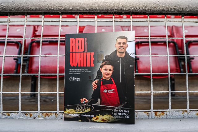 Granit Xhaka of Sunderland on the front cover of the match day programme during the Premier League match Sunderland vs Brighton & Hove Albion at Stadium Of Light, Sunderland, United Kingdom on 14 March 2026

(Photo by Alfie Cosgrove/News Images)