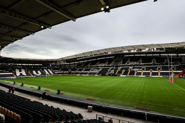 A general view of MKM Stadium ahead of the Betfred Super League round 25 match Hull FC vs Warrington Wolves at MKM Stadium, Hull, United Kingdom on 29 August 2026

(Photo by Alfie Cosgrove/News Images)