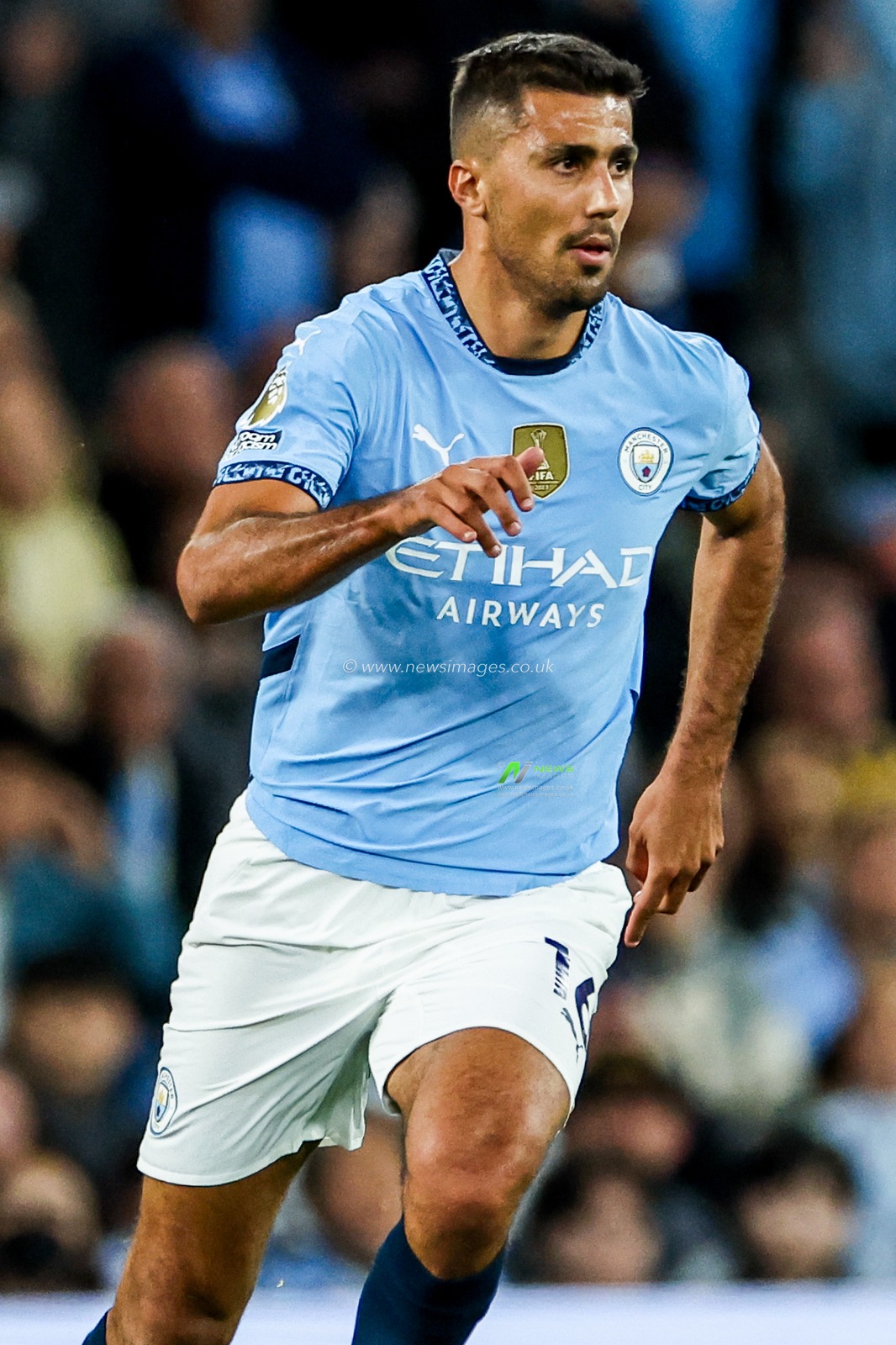 Rodrigo of Manchester City in action during the Premier League match Manchester City vs Bournemouth at Etihad Stadium, Manchester, United Kingdom, 20th May 2025

(Photo by Mark Cosgrove/News Images)