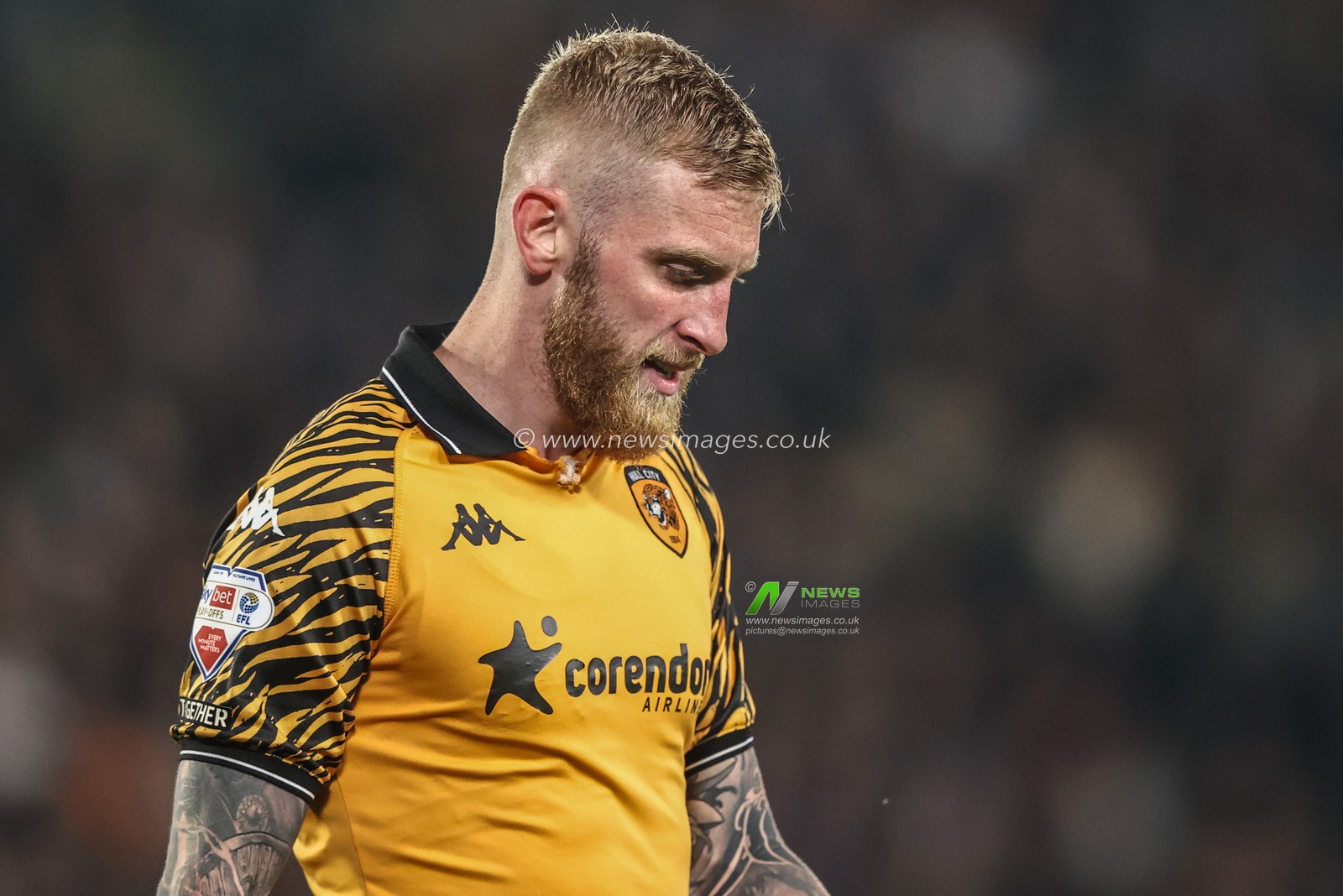 Oliver McBurnie of Hull City during the Sky Bet Championship Play-Offs Semi-Final first leg Hull City v Millwall at MKM Stadium, Hull, United Kingdom on 08 May 2026

(Photo by Alfie Cosgrove/News Images)
