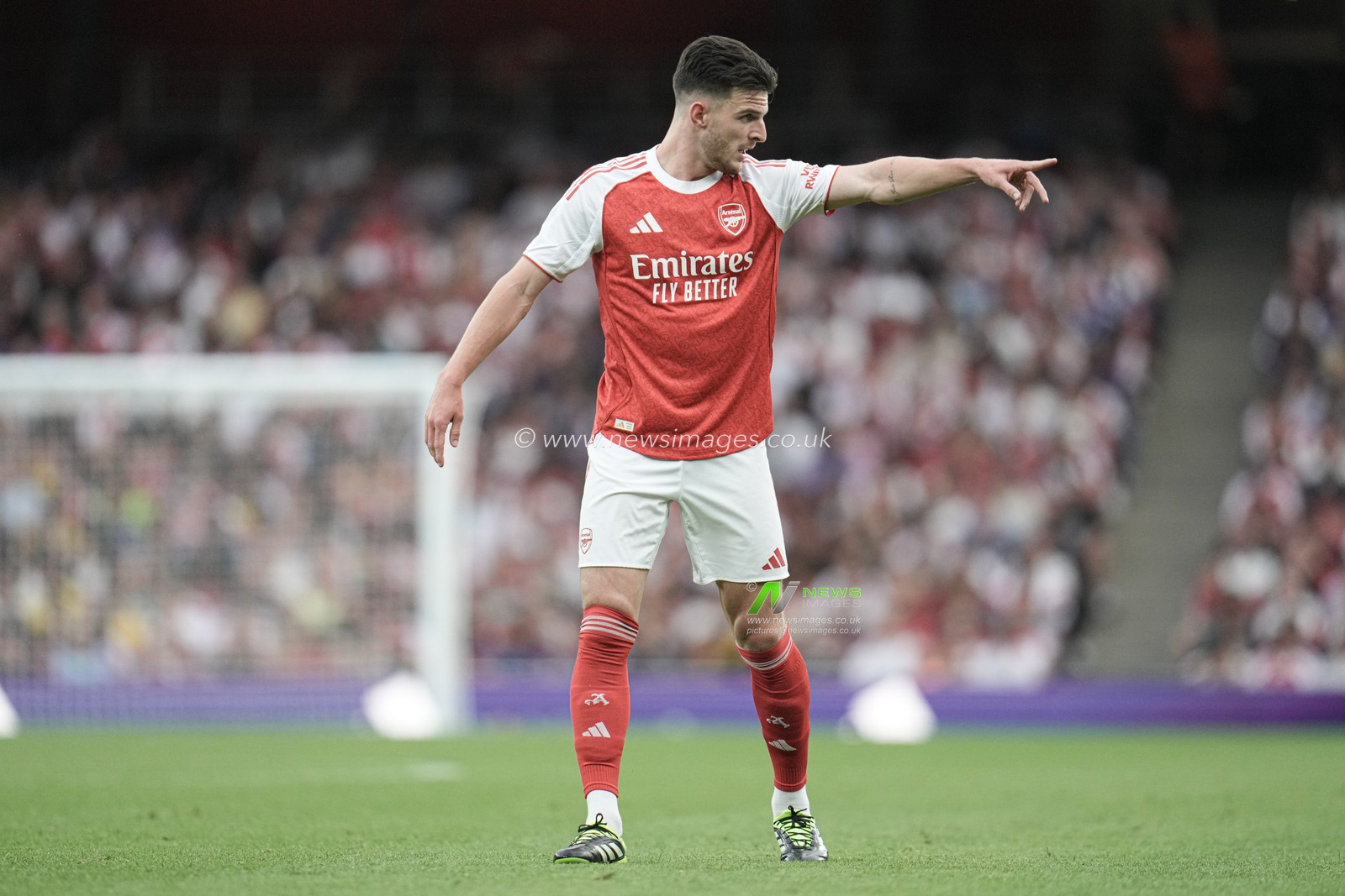 Declan Rice of Arsenal during the Pre-season friendly match Arsenal vs Villarreal at Emirates Stadium, London, United Kingdom, 6th August 2025

(Photo by Harvey Murphy/News Images)