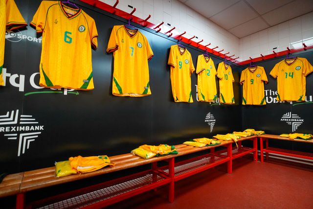 A general view of the Zimbabwe dressing room during the Nigeria vs Zimbabwe Unity Cup 2026 semi-final match at The Valley in Charlton, London, England on Tuesday, May 26, 2026.