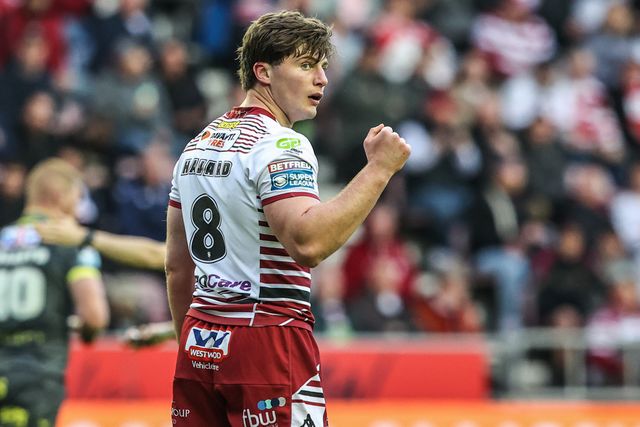 Ethan Havard of Wigan Warriors during the Betfred Super League round 11 match Wigan Warriors vs Leeds Rhinos at The Brick Community Stadium, Wigan, United Kingdom on 15 May 2026

(Photo by Alfie Cosgrove/News Images)