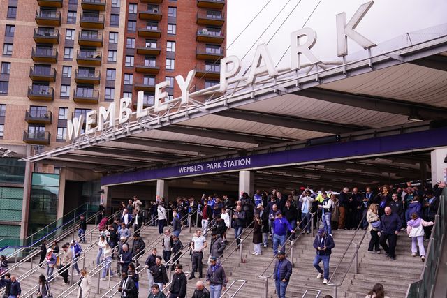 View of Wembley Park ahead of kick off during the Emirates FA Cup Final match Chelsea vs Manchester City at Wembley Stadium, London, United Kingdom on 16 May 2026

(Photo by Harvey Murphy/News Images)