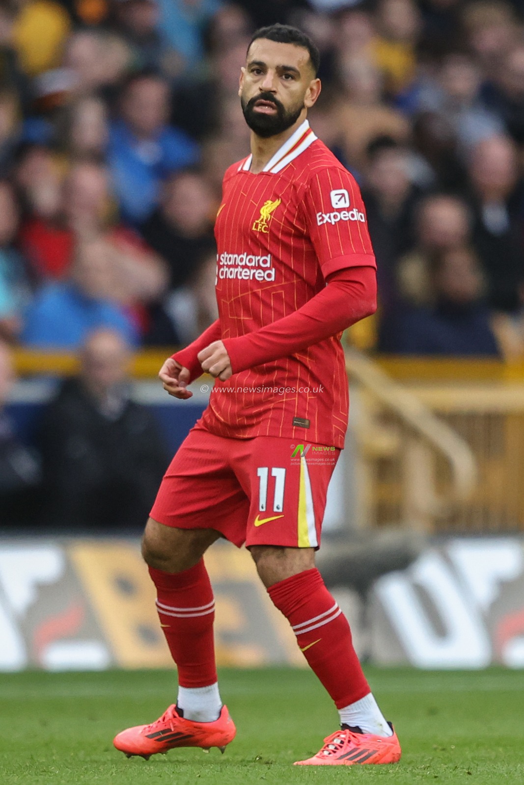 Mohamed Salah of Liverpool during the Premier League match Wolverhampton Wanderers vs Liverpool at Molineux, Wolverhampton, United Kingdom, 28th September 2024

(Photo by Alfie Cosgrove/News Images)
