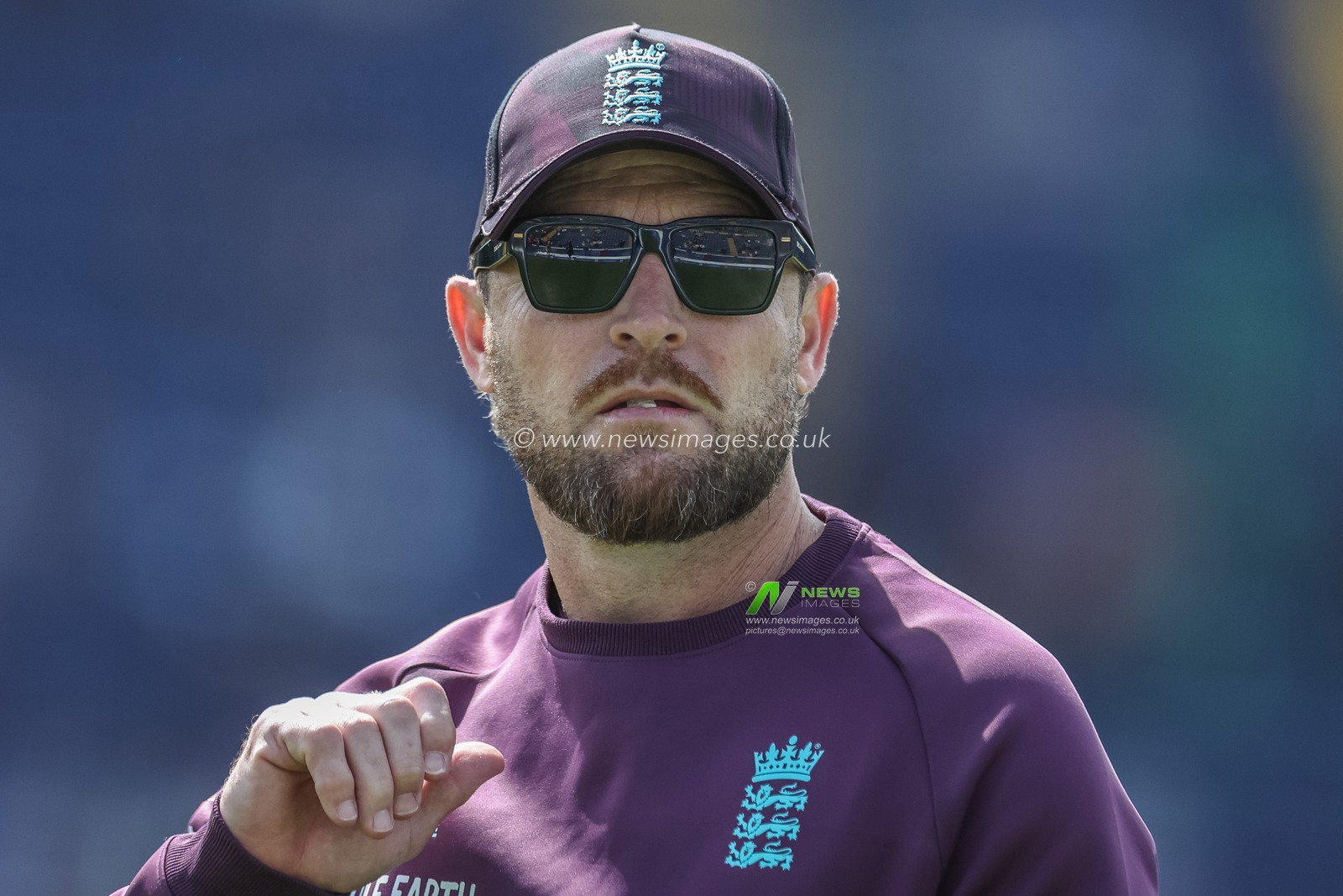 Brendon McCullum head coach of England during the 2nd Metro Bank ODI England v West Indies at Sophia Gardens Cricket Ground, Cardiff, United Kingdom, 1st June 2025

(Photo by Mark Cosgrove/News Images)