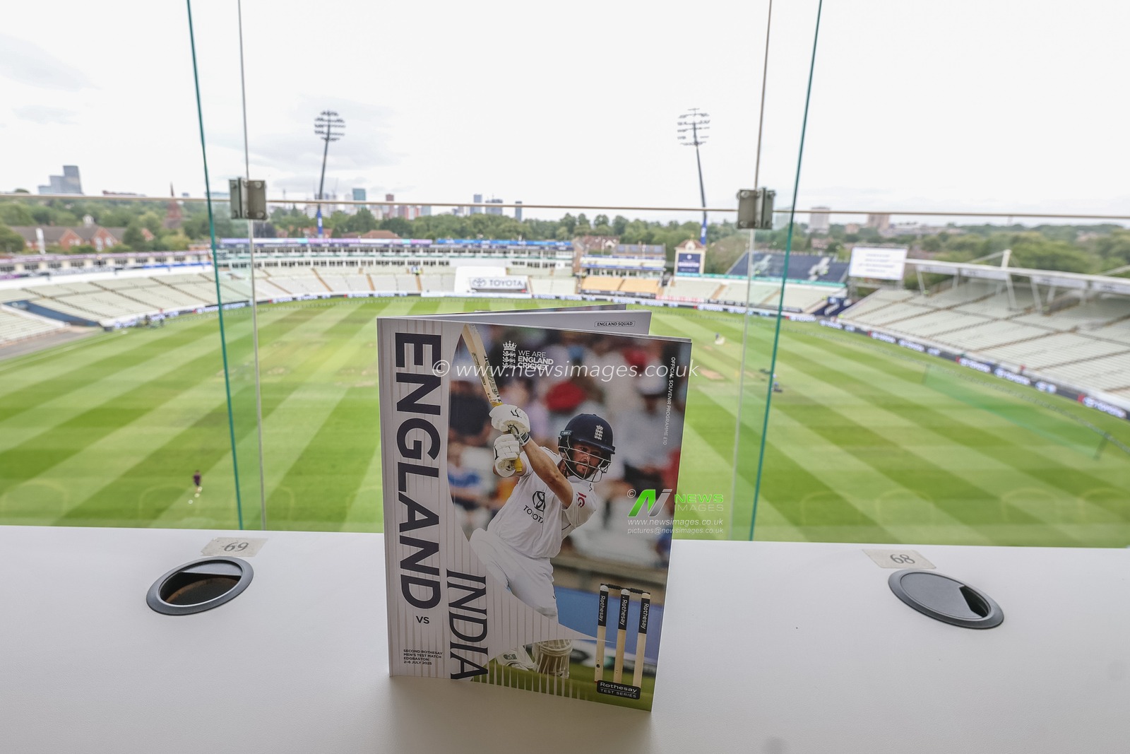 Ben Duckett of England on the front cover of the test’s program during the 2nd Rothesay Test Match Day 1 England vs India at Edgbaston, Birmingham, United Kingdom, 2nd July 2025

(Photo by Mark Cosgrove/News Images)