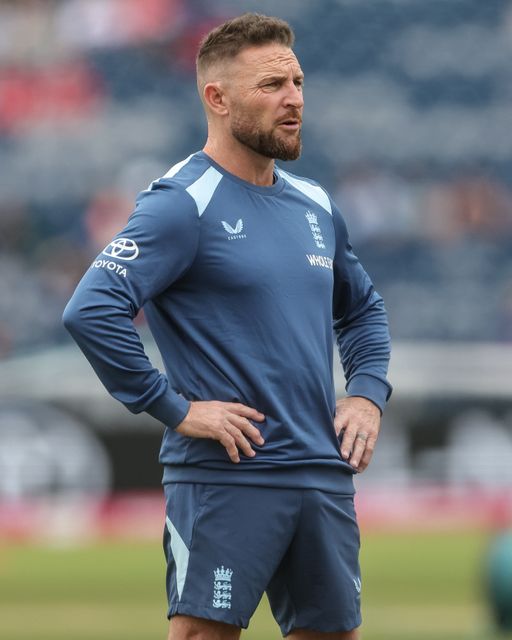 Brendon McCullum head coach of England in the pre-game warm up session during the First Vitality T20 International match England vs India at Banks Homes Riverside Stadium, Chester-le-street, United Kingdom on 01 July 2026

(Photo by Mark Cosgrove/News Images)