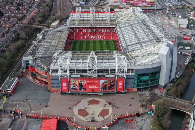 An aerial view of Old Trafford during the Premier League match Manchester United vs Aston Villa at Old Trafford, Manchester, United Kingdom on 15 March 2026

(Photo by Mark Cosgrove/News Images)