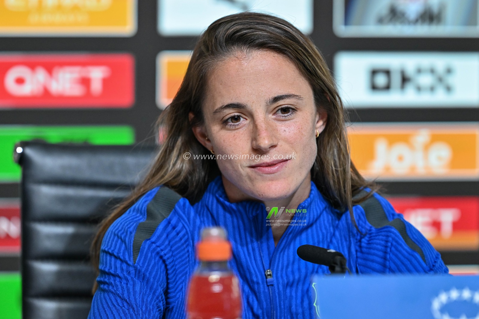 Ona Batlle of Barcelona FemenÃ­ during Barcelona women's Champions League Press Conference at Joie Stadium, Manchester, United Kingdom, 8th October 2024

(Photo by Cody Froggatt/News Images)