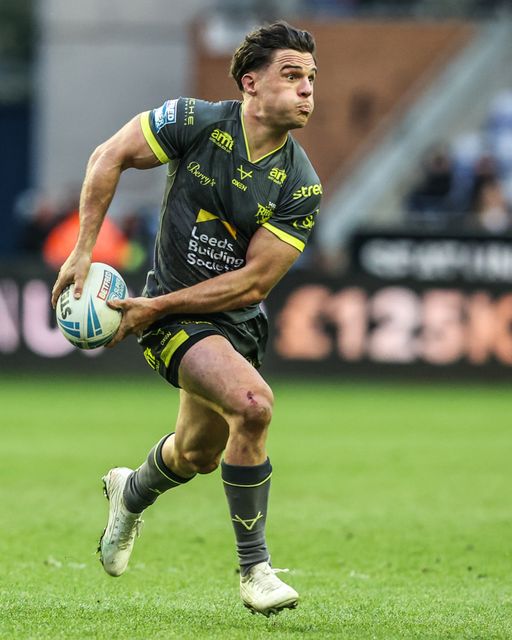 Brodie Croft of Leeds Rhinos during the Betfred Super League round 11 match Wigan Warriors vs Leeds Rhinos at The Brick Community Stadium, Wigan, United Kingdom on 15 May 2026

(Photo by Alfie Cosgrove/News Images)