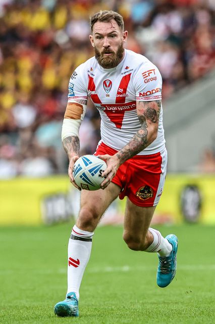Daryl Clark of St. Helens in action during the game during the Betfred Super League round 16 match St Helens vs Salford Red Devils at Totally Wicked Stadium, St Helens, United Kingdom, 29th June 2025

(Photo by Alfie Cosgrove/News Images)