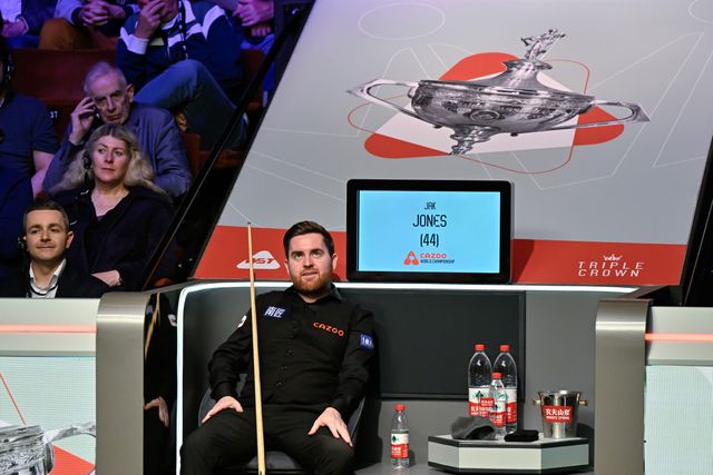 Jak Jones reacts, during the Cazoo World Championships 2024 at Crucible Theatre, Sheffield, United Kingdom, 4th May 2024

(Photo by Cody Froggatt/News Images)