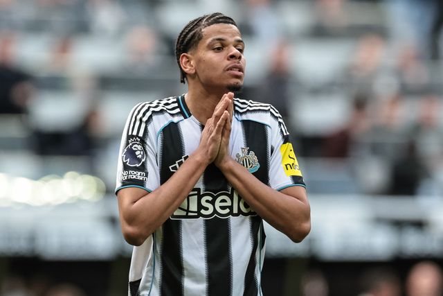 William Osula of Newcastle Untied reacts as he waits for the VAR decision on his goal to make it 1-1 during the Premier League match Newcastle Untied vs Bournemouth at St. James's Park, Newcastle, United Kingdom on 18 April 2026

(Photo by Mark Cosgrove/News Images)