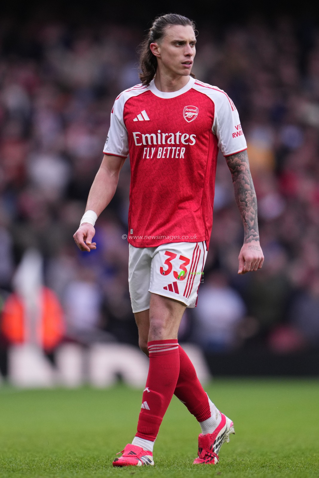 Riccardo Calafiori of Arsenal during the Premier League match Arsenal vs Sunderland at Emirates, London, United Kingdom on 07 February 2026

(Photo by Harvey Murphy/News Images)