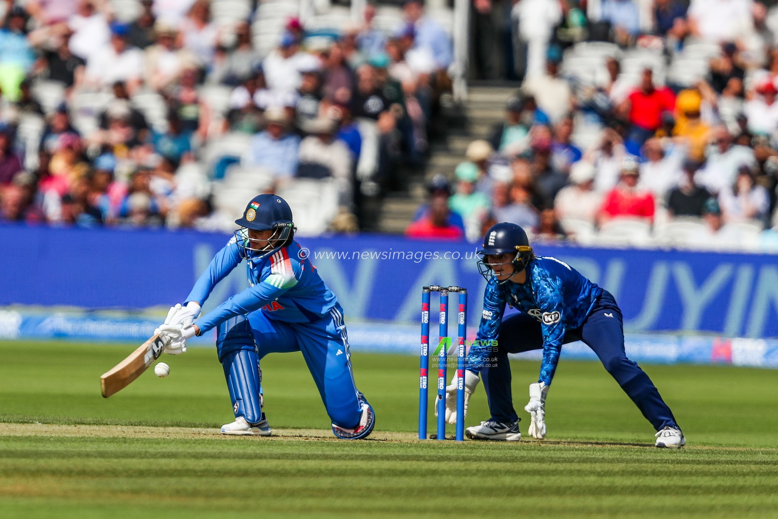 Harmanpreet Kaur of India bats during the 2nd Metro Bank One Day International England Women v India Women at Lords, London, United Kingdom, 19th July 2025

(Photo by Izzy Poles/News Images)