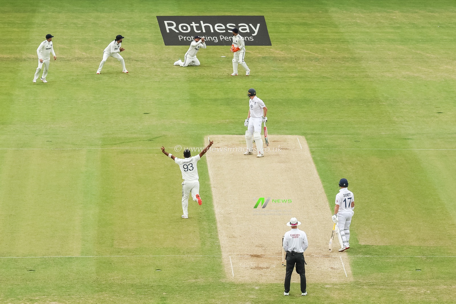 Karun Nair of India catches out Zak Crawley of England during the 1st Rothesay Test Match Day 2 England vs India at Headingley Cricket Ground, Leeds, United Kingdom, 21st June 2025

(Photo by Mark Cosgrove/News Images)