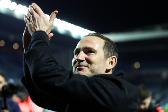 Frank Lampard manager of Coventry City celebrates promotion back to the Premier League after the Sky Bet Championship match Blackburn Rovers vs Coventry City at Ewood Park, Blackburn, United Kingdom on 17 April 2026

(Photo by Jorge Horsted/News Images)