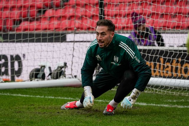 Fulham goalkeeper Benjamin Lecomte in the pregame warmup session  during the Emirates FA Cup 4th Round  match Stoke City vs Fulham at Bet365 Stadium, Stoke On Trent, United Kingdom on 15 February 2026

(Photo by Maynard Manyowa/News Images)