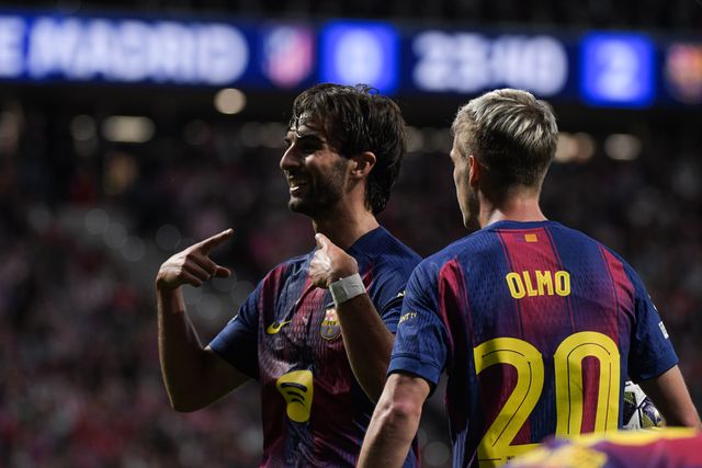 Ferran Torres of FC Barcelona celebrate his goal during the UEFA Champions League Quarter Finals match Atletico Madrid vs Barcelona at Riyadh Air Metropolitano, Madrid, Spain on 14 April 2026

(Photo by Samuel Carreno/News Images)