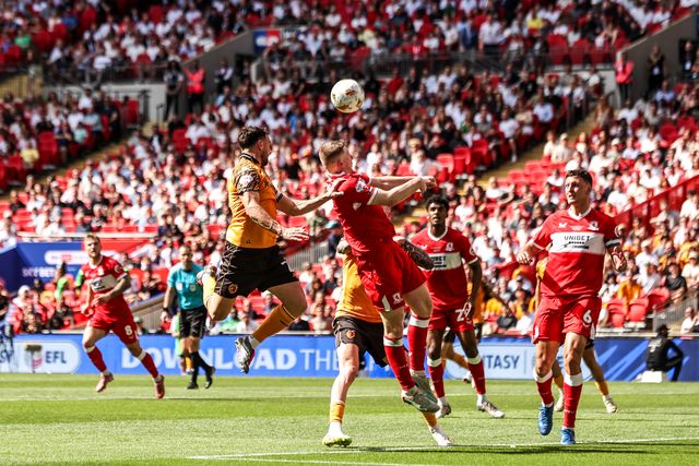 Ryan Giles of Hull City heads on goal during the Sky Bet Championship Playoffs Final match Hull City vs Middlesbrough at Wembley Stadium, London, United Kingdom on 23 May 2026

(Photo by Alfie Cosgrove/News Images)