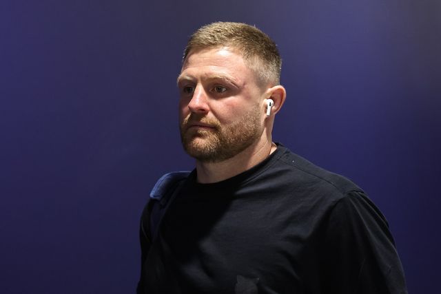 Luke Yates of Warrington Wolves arrives during the Betfred Super League Round 4 match York Knights vs Warrington Wolves at LNER Community Stadium, York, United Kingdom on 06 March 2026

(Photo by Mark Cosgrove/News Images)