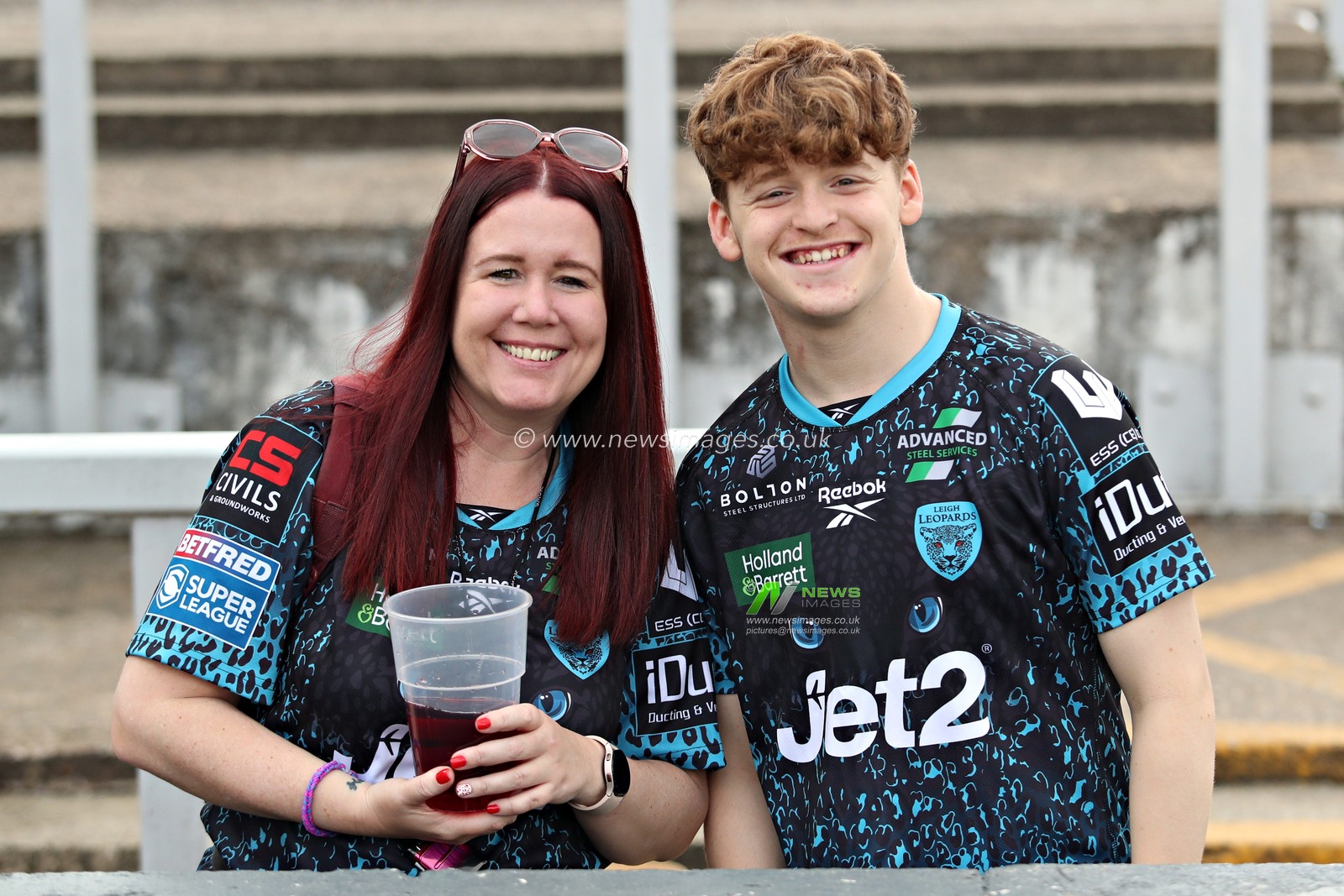 Leigh fans after the Betfred Super League Round 14 match Wakefield Trinity vs Leigh Leopards at DIY Kitchens Stadium, Wakefield, United Kingdom, 15th June 2025

(Photo by Sam Eaden/News Images)